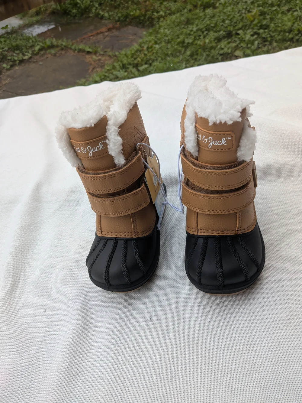 Cat & Jack Toddler Denver Brown Furlined Insulated Waterproof Snow Boots Size 6